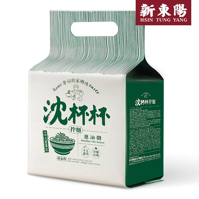 【新東陽】沈杯杯乾拌麵-蔥油醬(119g*4包)x2