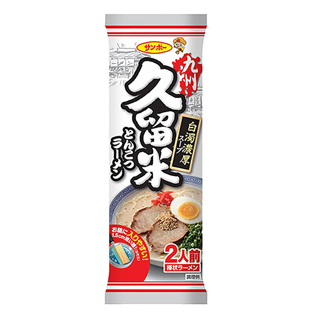 日本三寶 久留米豚骨風味拉麵172g*2入組