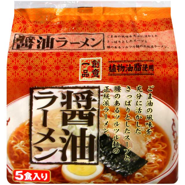 朝日商事 創意一品5入包麵-醬油 (88gx5入)