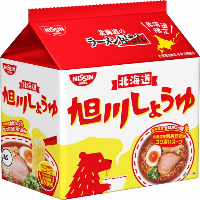 日清5食包麵-旭川醬油風味 89GX5