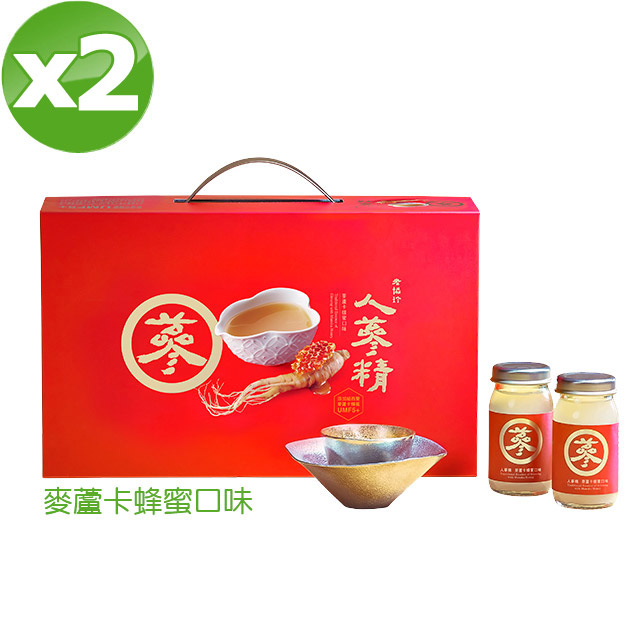 【老協珍】人參精禮盒 麥蘆卡蜂蜜口味 (60ml x14入x2盒)