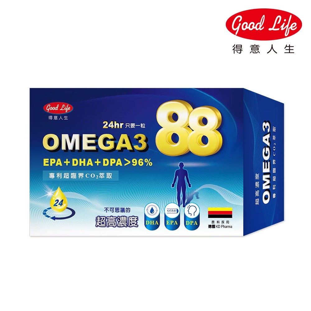 得意人生高濃度Omega-3魚油膠囊 (30粒/盒)