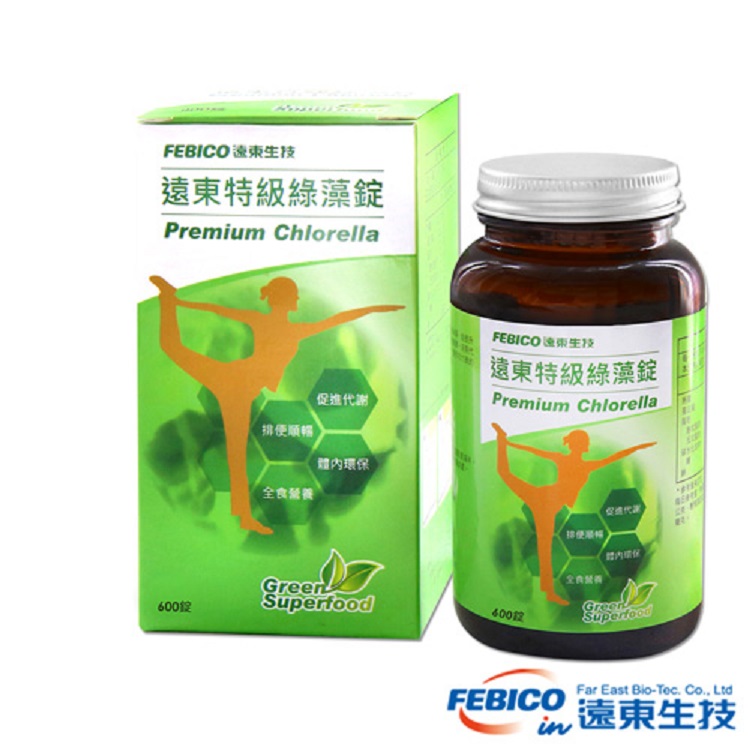 【遠東生技】特級綠藻(小球藻)200mg*600錠