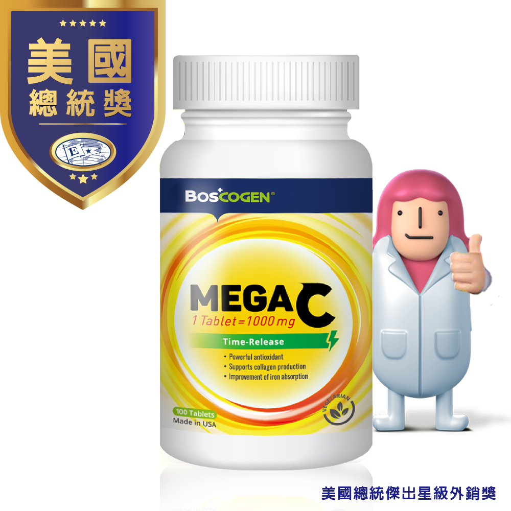 【美國百仕可】MEGA C 高單位緩釋C 錠 100粒/瓶