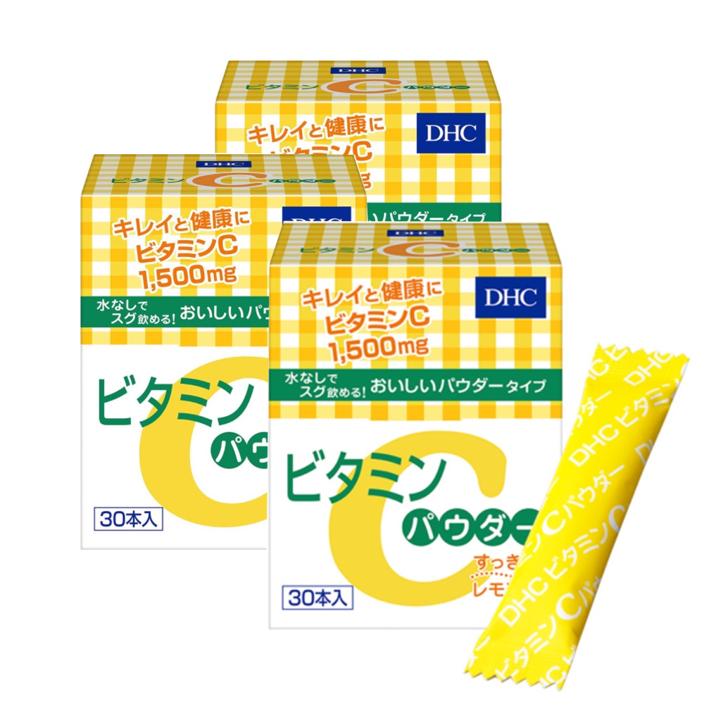 日本 DHC高濃度維他命C粉 3盒(90入)