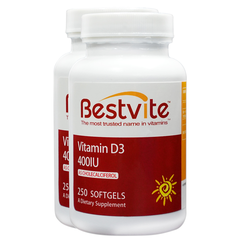 【美國BestVite】必賜力維他命D3膠囊2瓶組 (250顆*2瓶)