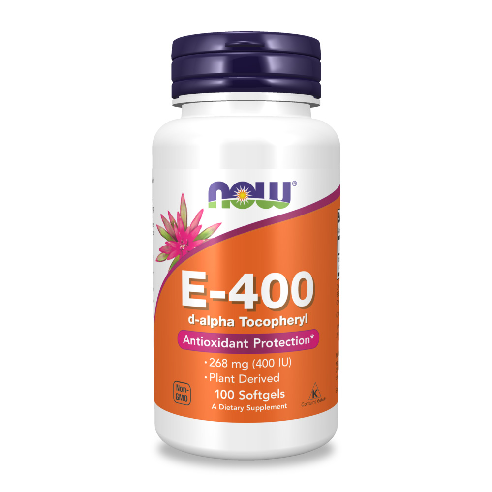 【NOW】維生素E 400 IU膠囊1瓶(100顆)