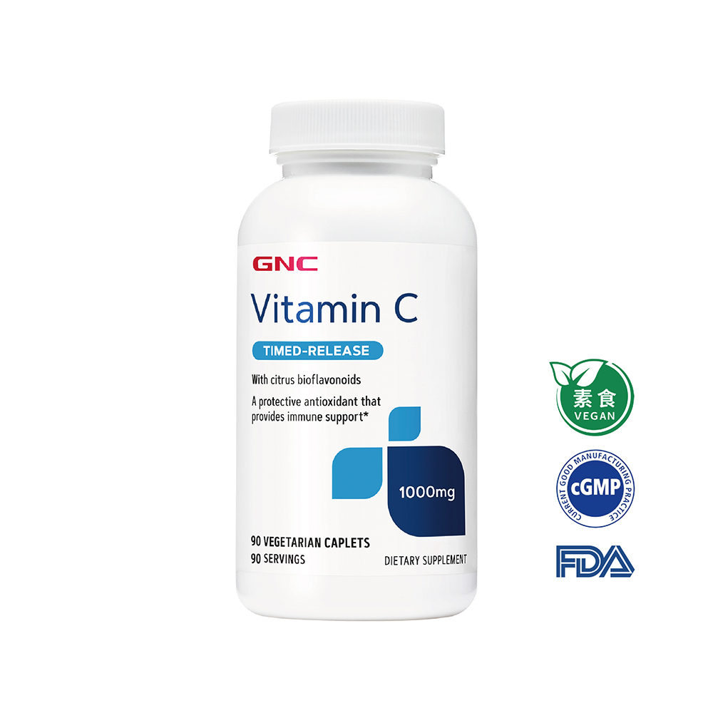 GNC健安喜 維生素C 1000緩釋食品錠(90錠/瓶)