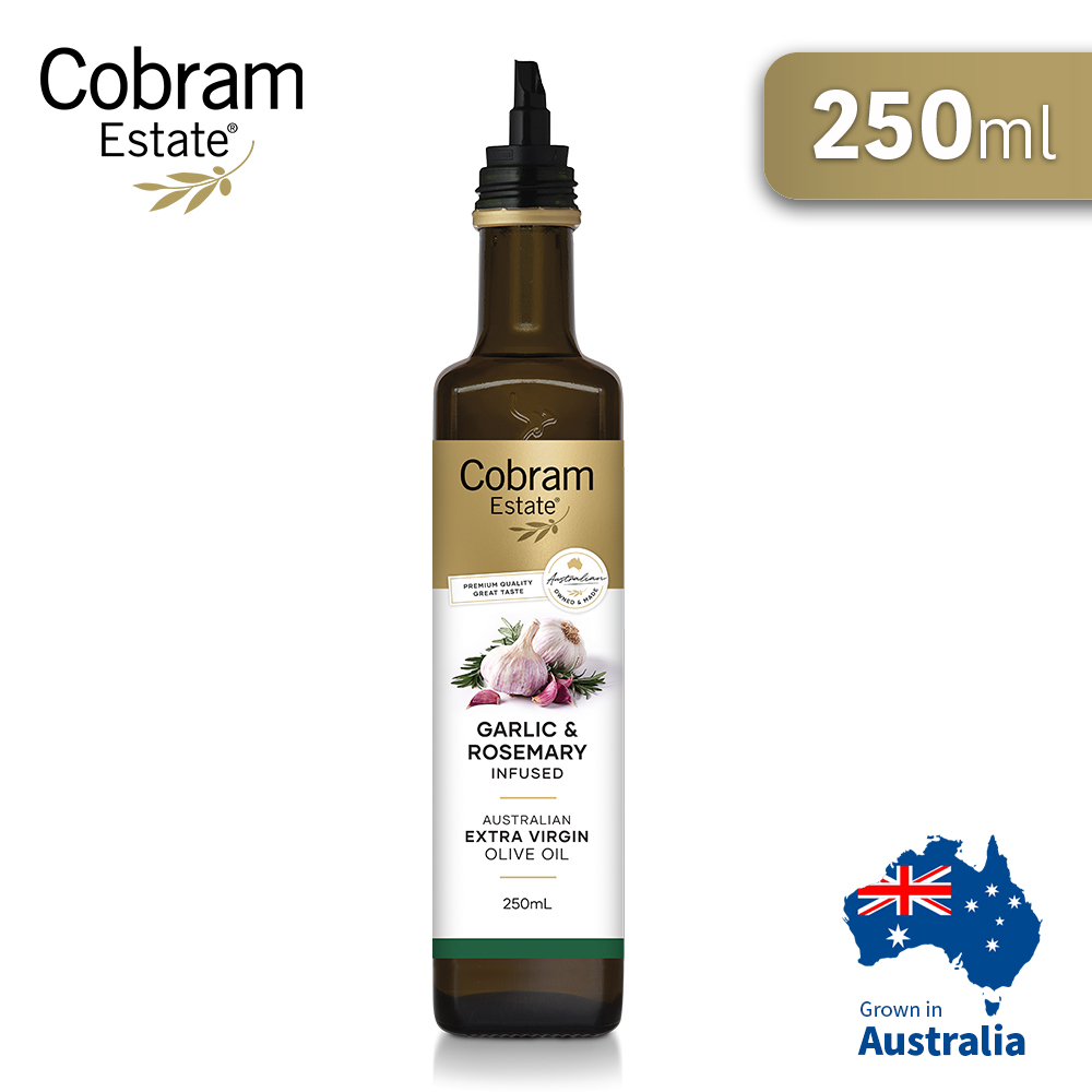 Cobram Estate-澳洲特級初榨橄欖油(大蒜迷迭香風味 Garlic Rosemary)-250ml