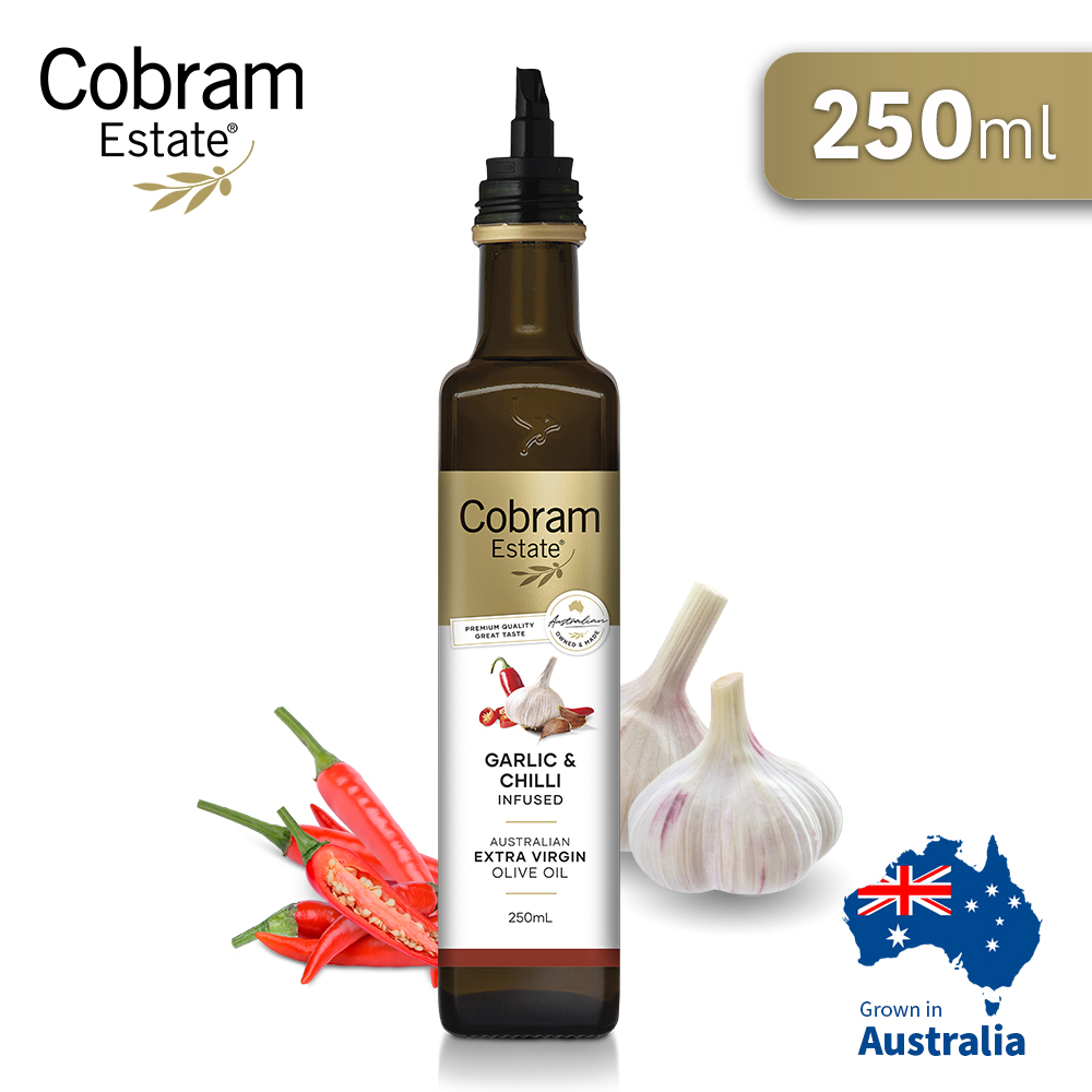 澳洲Cobram Estate特級初榨橄欖油(大蒜辣椒風味Garlic & Chilli)-250ml