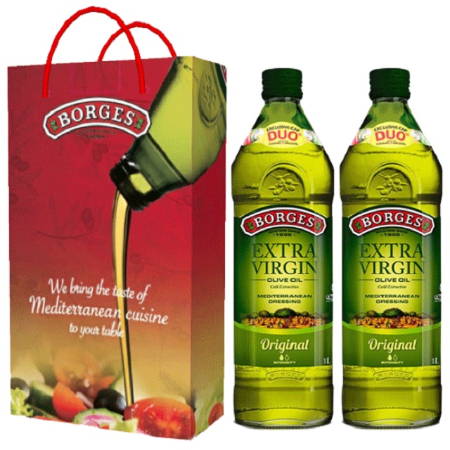 《西班牙BORGES》百格仕原味橄欖油1L 二入禮盒