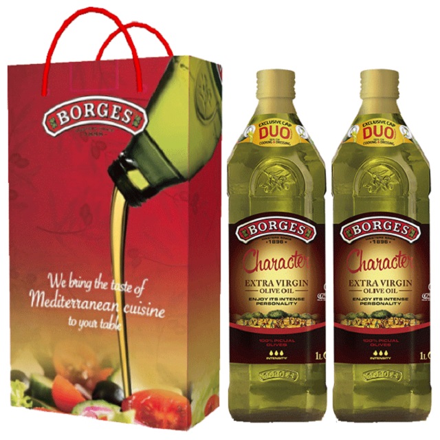 《西班牙BORGES》百格仕單一品種畢夸爾橄欖油1L 二入禮盒