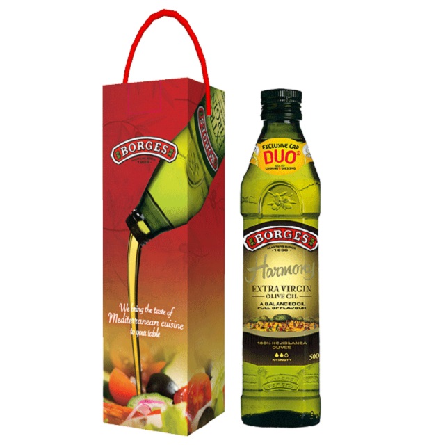 《西班牙BORGES》百格仕單一品種霍希布蘭卡Hojiblanca頂級橄欖油500ml 一入禮盒