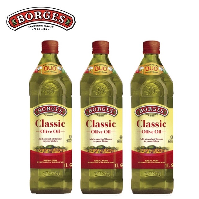 《西班牙BORGES》百格仕中味橄欖油1Lx3瓶