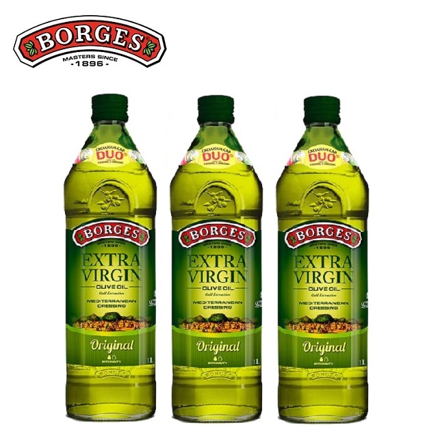 《西班牙BORGES》百格仕原味橄欖油1Lx3瓶