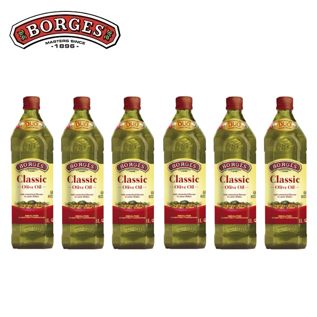 《西班牙BORGES》百格仕中味橄欖油1Lx6瓶
