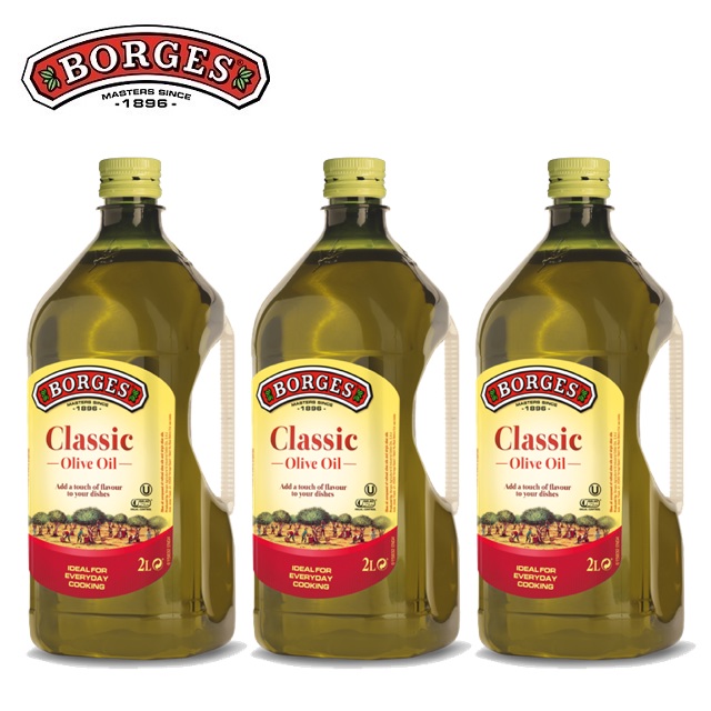 《西班牙BORGES》百格仕中味橄欖油2Lx3瓶