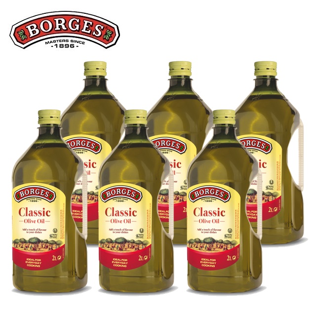 《西班牙BORGES》百格仕中味橄欖油2Lx6瓶