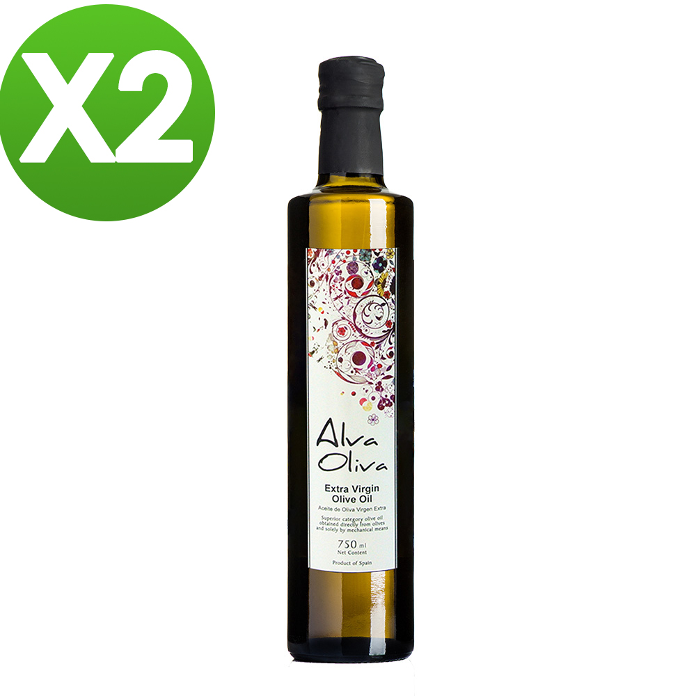Alva Oliva艾娃橄欖－ 特級冷壓初榨橄欖油750ml(2瓶)