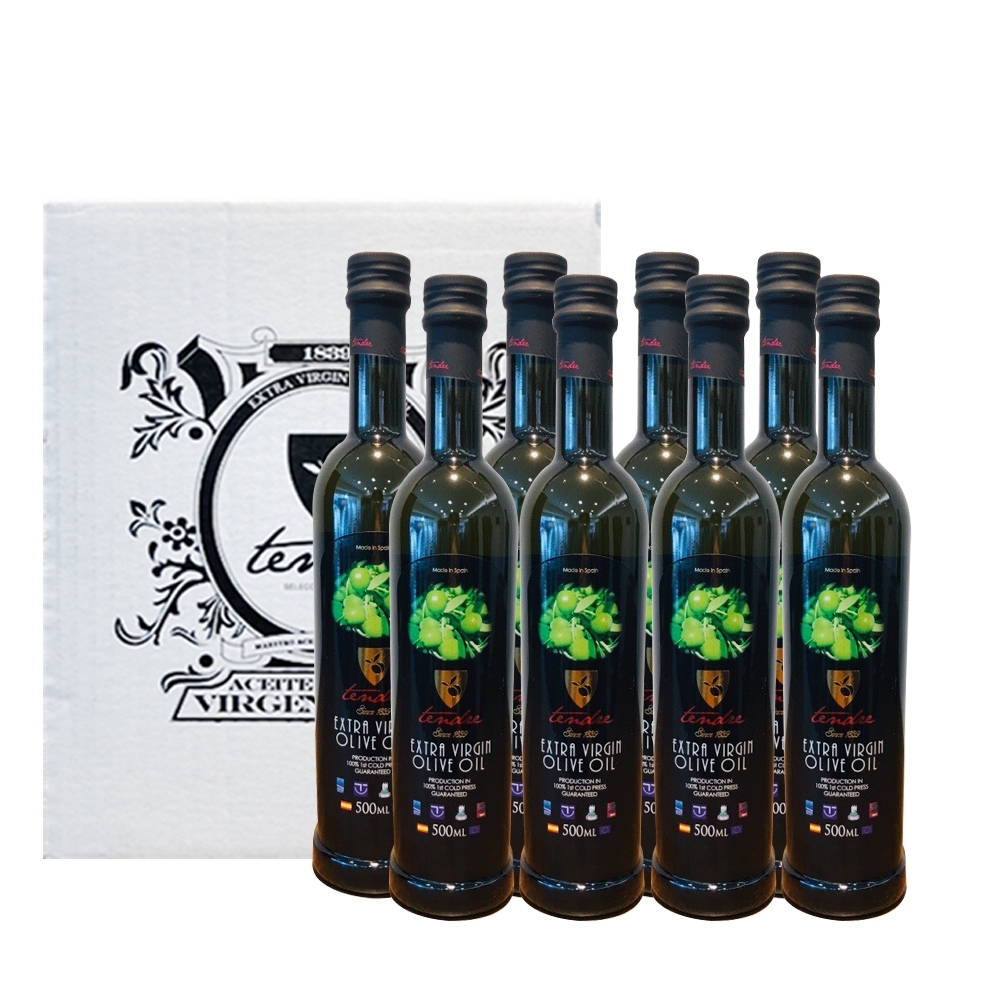 添得瑞100%冷壓初榨頂級橄欖油Extra Virgin Olive Oil 500ml*8瓶