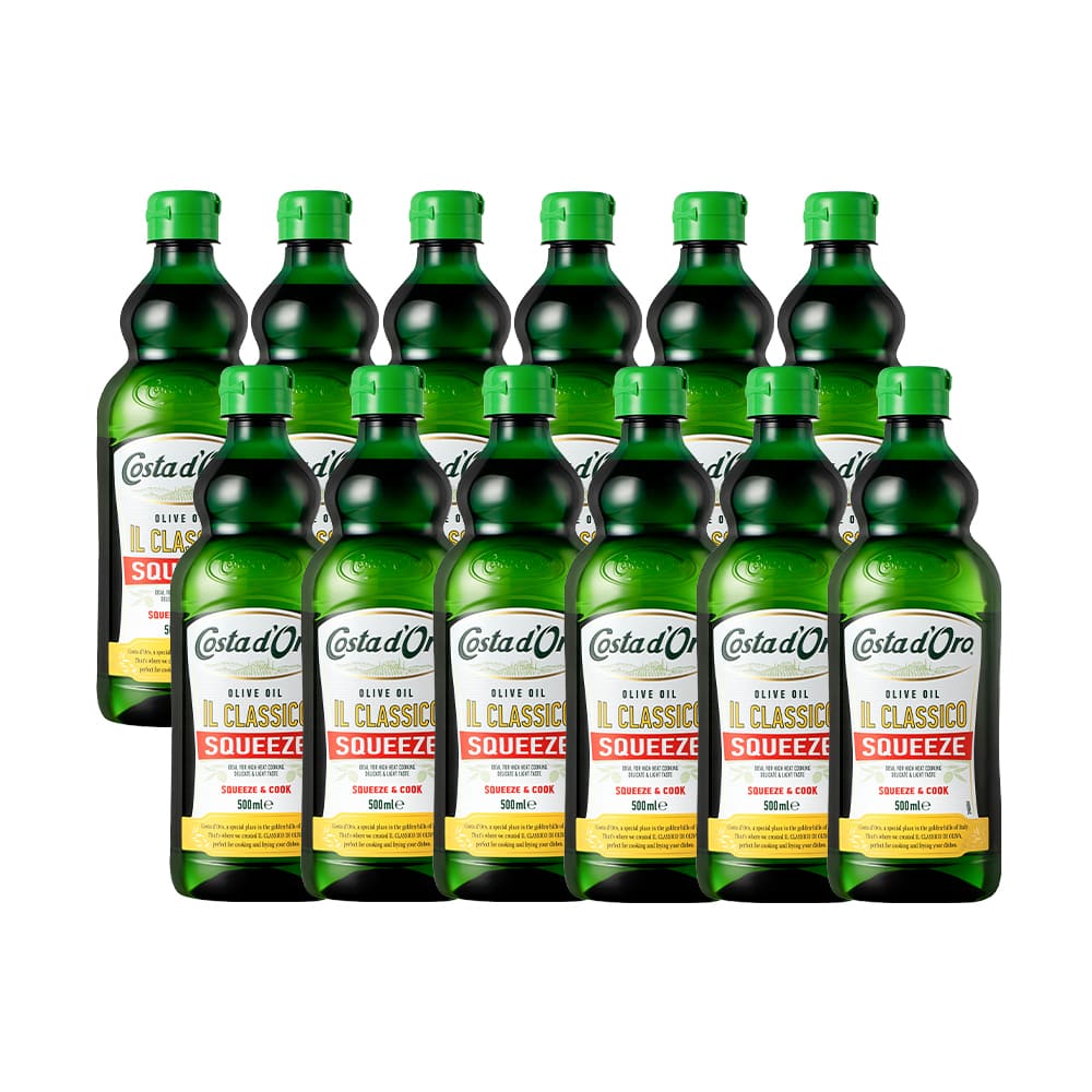 【Costa dOro 高士達】義大利原裝進口橄欖油_擠壓瓶(500ml*12入)