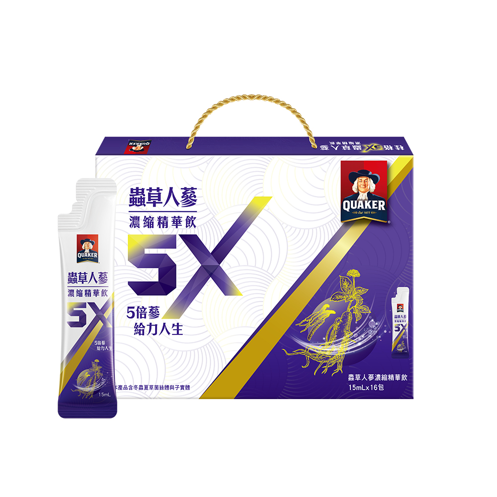桂格5X蟲草人蔘濃縮精華飲(15ml×16入)x6