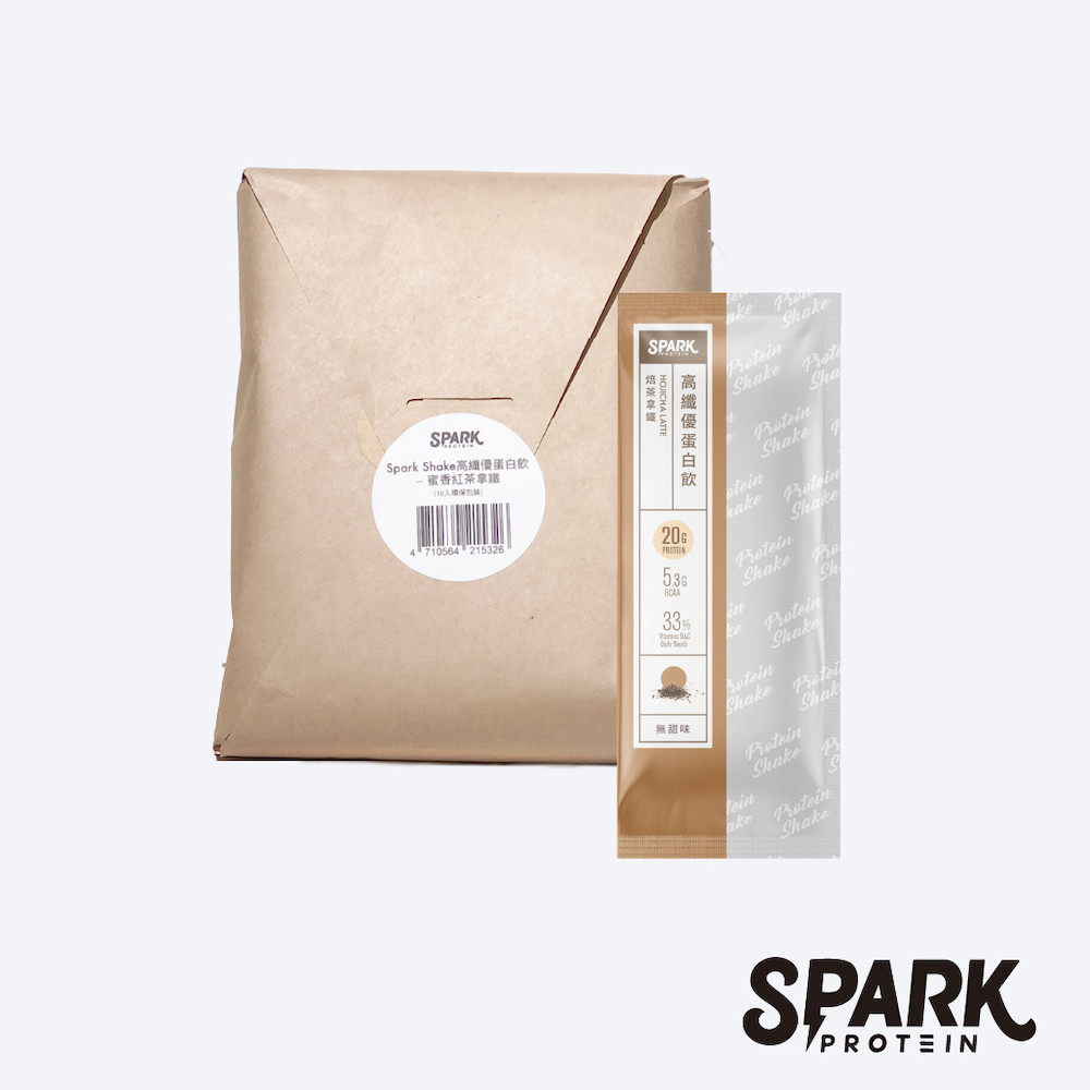 Spark Shake 高纖優蛋白飲 - 焙茶拿鐵（10入環保包裝）