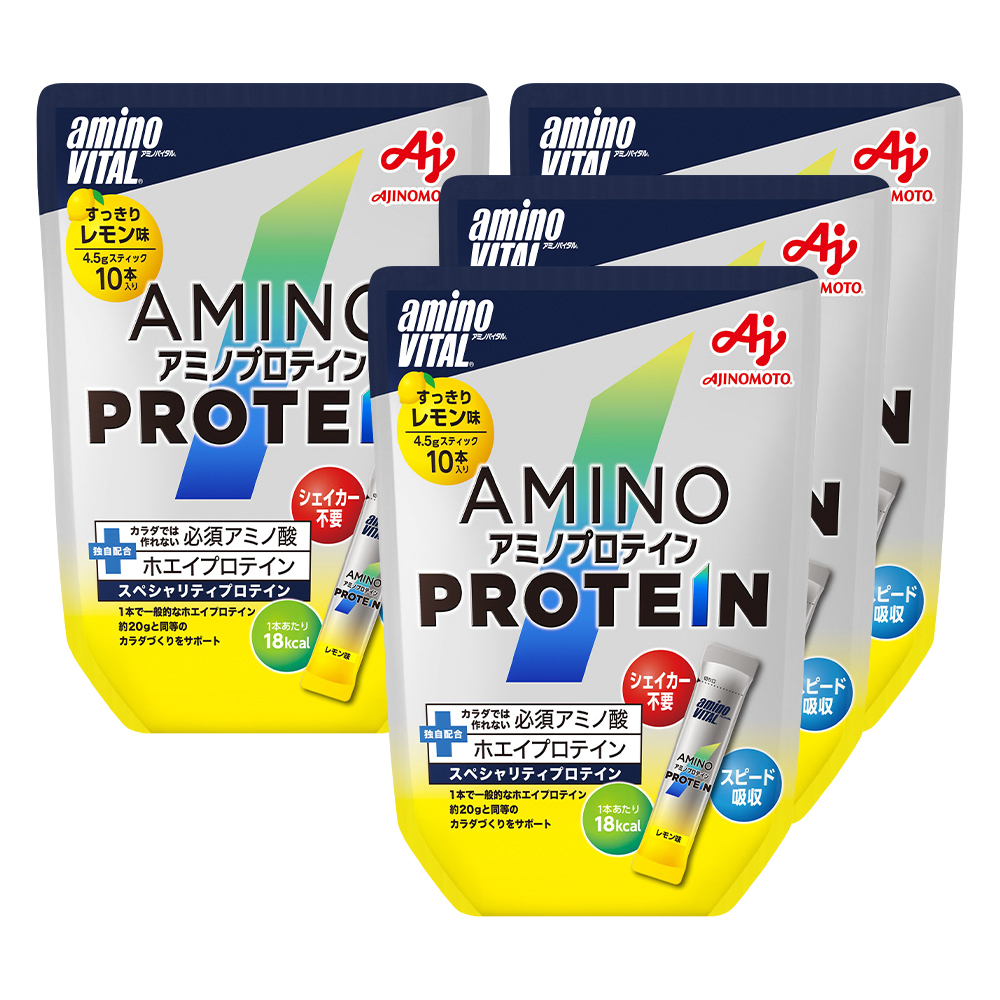 味之素 amino VITAL 專業級胺基酸乳清蛋白/檸檬口味(4.3gx10包入/袋)x4袋