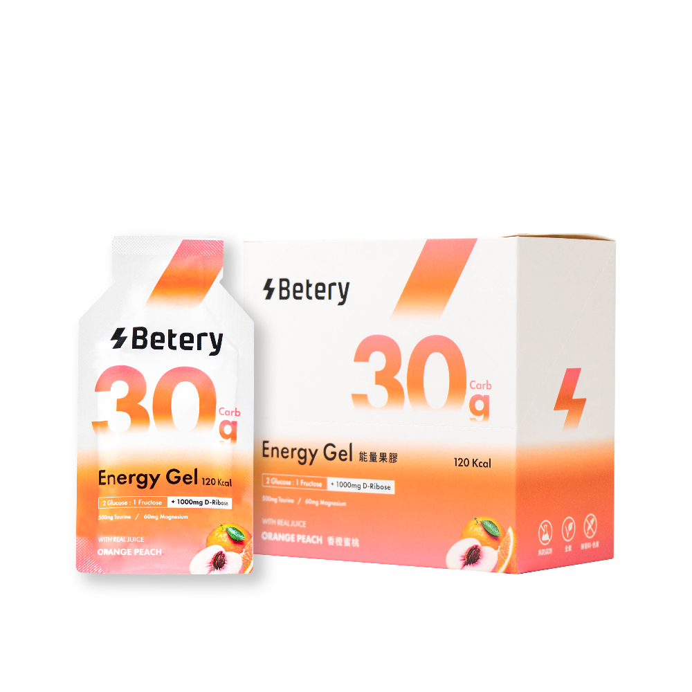 【Betery好能補給】Energy Gel 能量果膠-香橙蜜桃(45g*10包/盒)