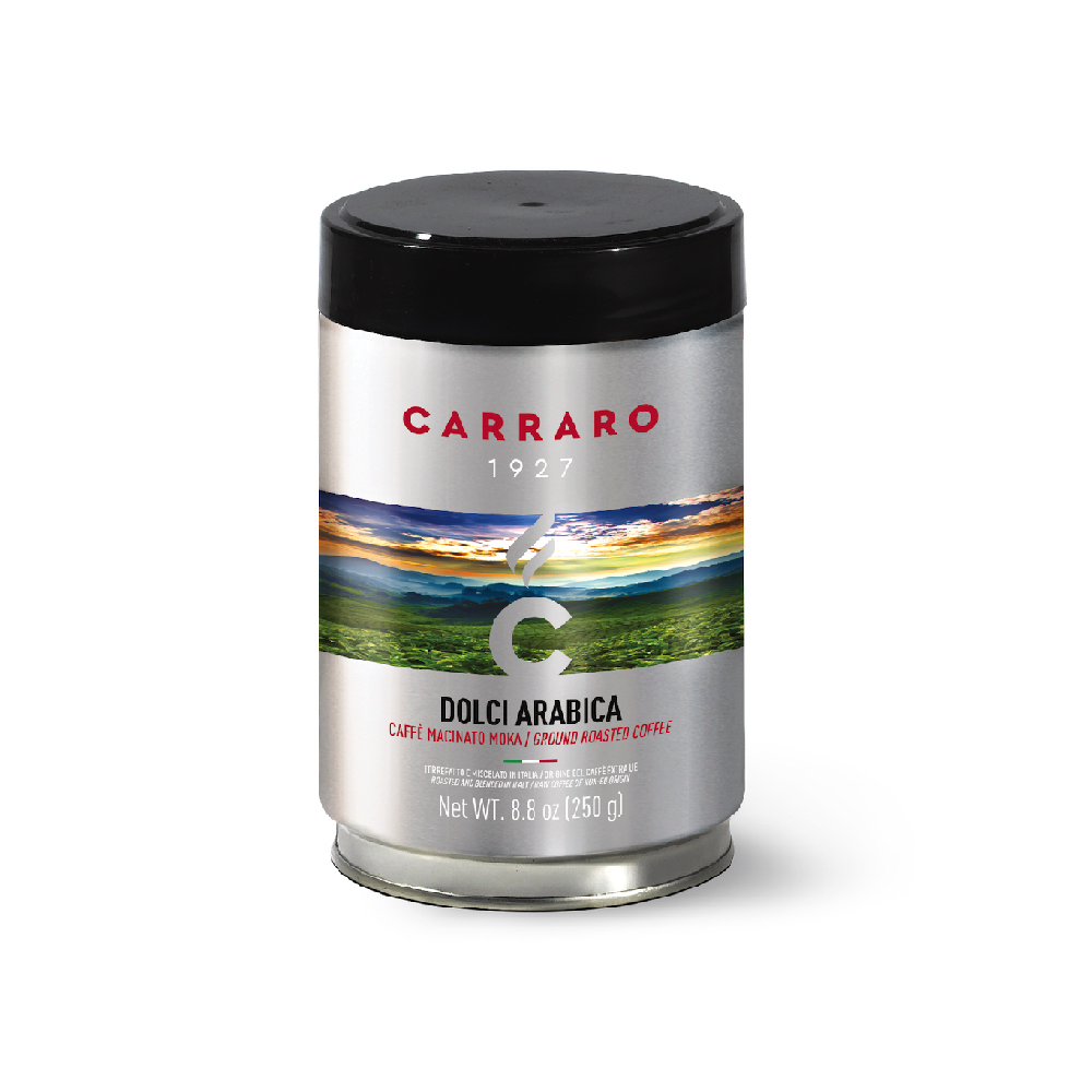 【Carraro】義大利 DOLCI 100%阿拉比卡 罐裝研磨咖啡粉 (250g)