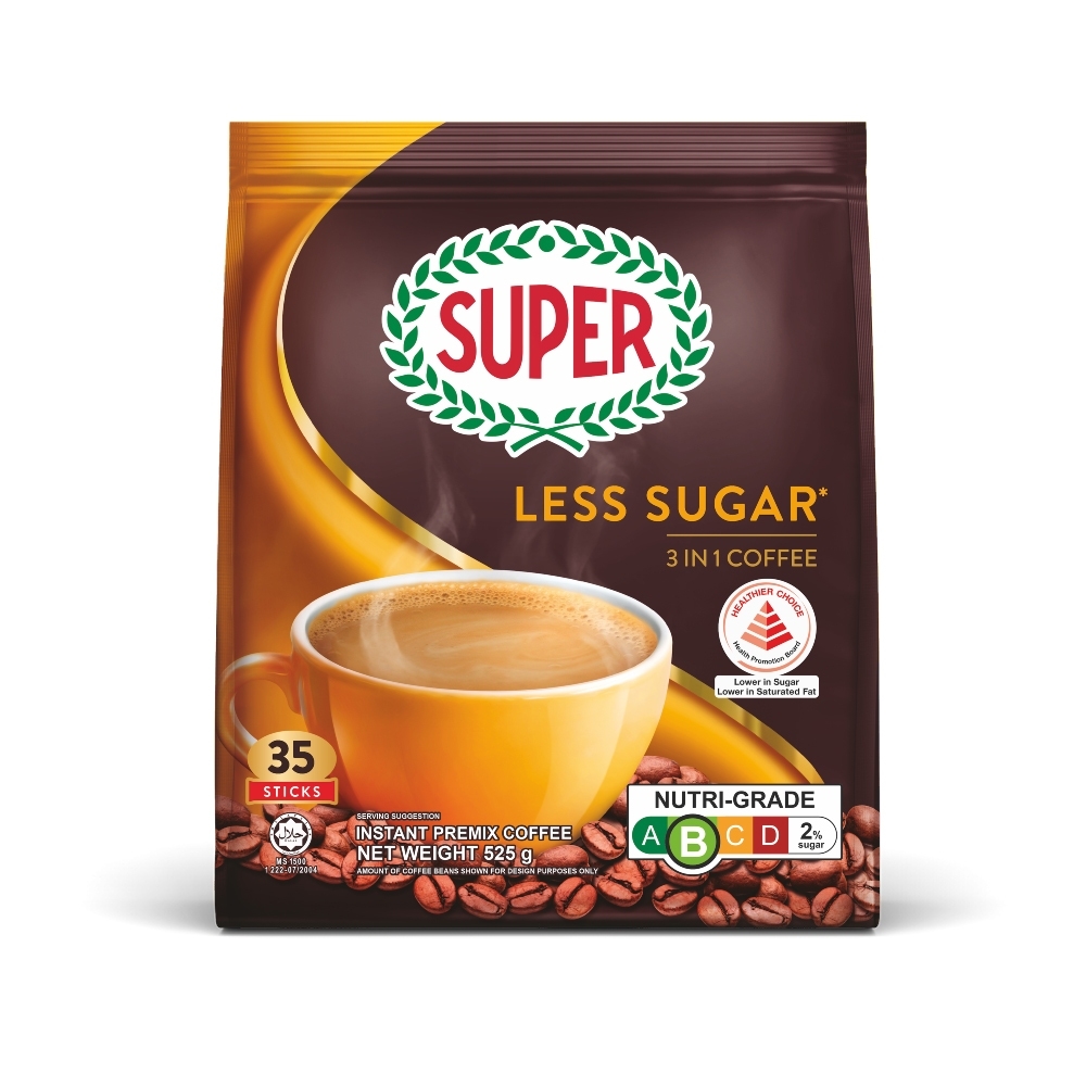 SUPER超級三合一原味减糖即溶咖啡15g35入