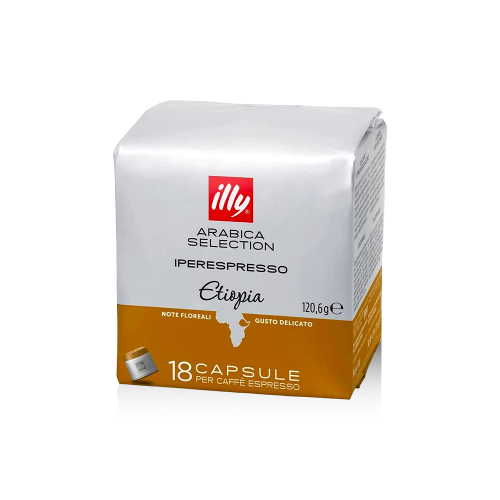 ILLY經典產地豆咖啡膠囊18入-衣索比亞