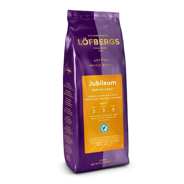 瑞典Lofbergs皇家咖啡豆Jubileum(中烘焙)(雨林聯盟)400gx2