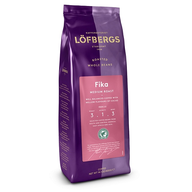 瑞典Lofbergs皇家咖啡豆Fika(中烘焙)(雨林聯盟)400gx2