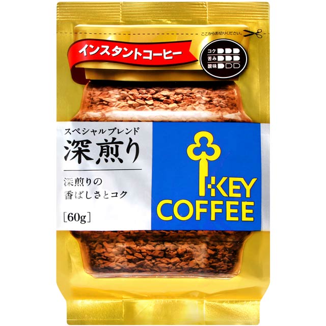 KEY COFFEE 特級深烘焙即溶咖啡-袋裝 (60g)