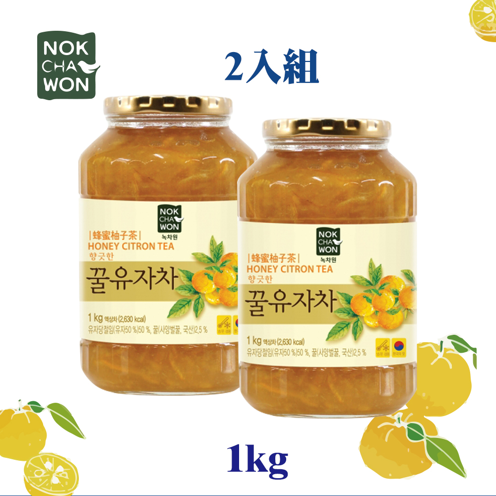 【Nokchawon 綠茶園】韓國蜂蜜柚子茶1kg-2入組