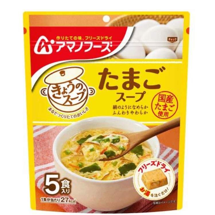 【經典款】日本製 天野實業 AMANO FOODS 經典蛋花湯 6包 沖泡飲品 濃湯 即泡即食