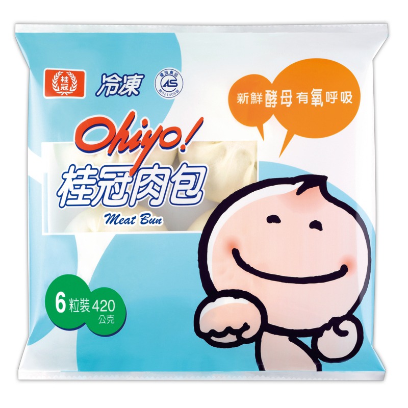 桂冠~活力Ohiyo肉包(70g6入)420g