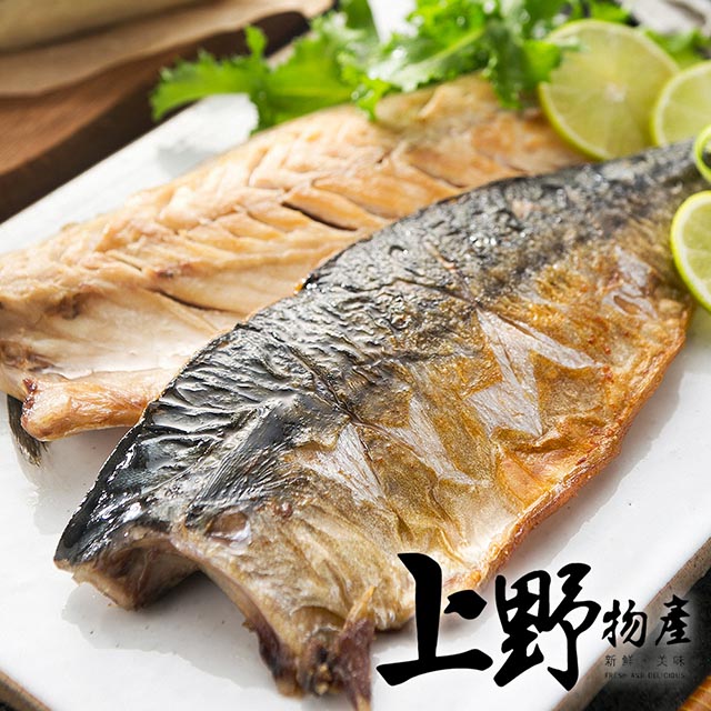 【上野物產】巨無霸挪威薄鹽鯖魚片（220g±10%/片）x10片