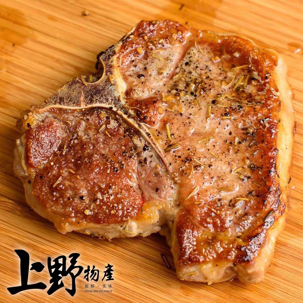 【上野物產】台灣精選黑胡椒丁骨大豬排 x20片(160g±10%/片)