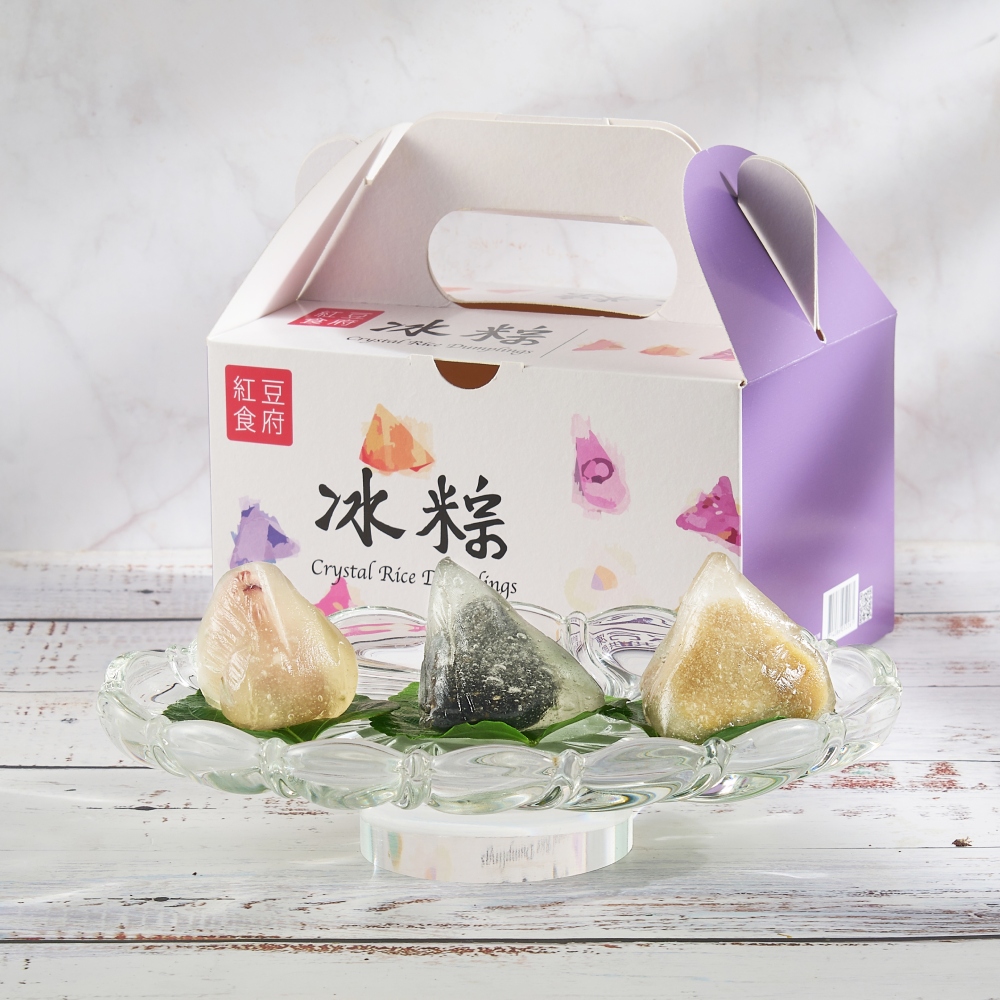 【紅豆食府】甜心冰粽組6入X2盒(每盒含芝麻花生/葚汁蔓越莓/奶茶波霸風味各2入)