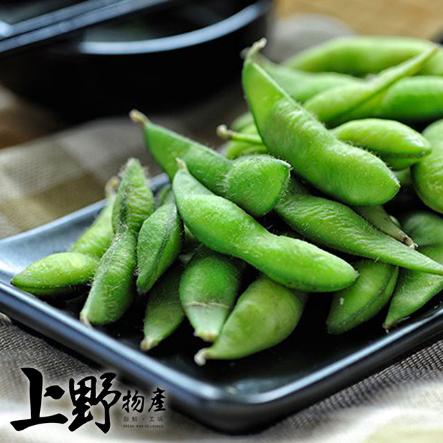 【上野物產】台灣產 解凍即食 特級毛豆莢（1000g±10%/包）x12