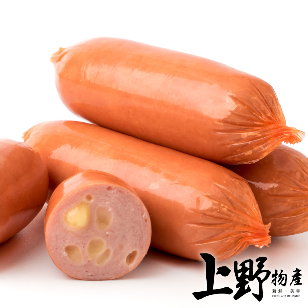 【上野物產】韓國人氣熱賣 巧達起司熱狗條（250g±10%/5根/包）x4包
