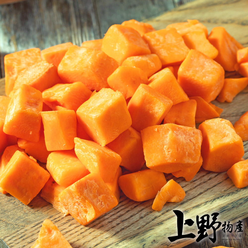 【上野物產】台灣香甜鮮凍地瓜丁（500g±10%/包）x5包