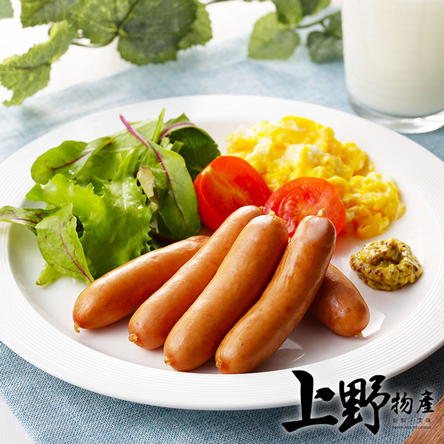 【上野物產】美式 通用香煎早餐俏熱狗（750g±10%/10支/包）x2