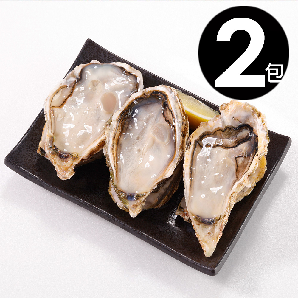 【華得水產】 日本原裝巨大生蠔/全殼牡蠣2包(500g 約2-3粒/包)