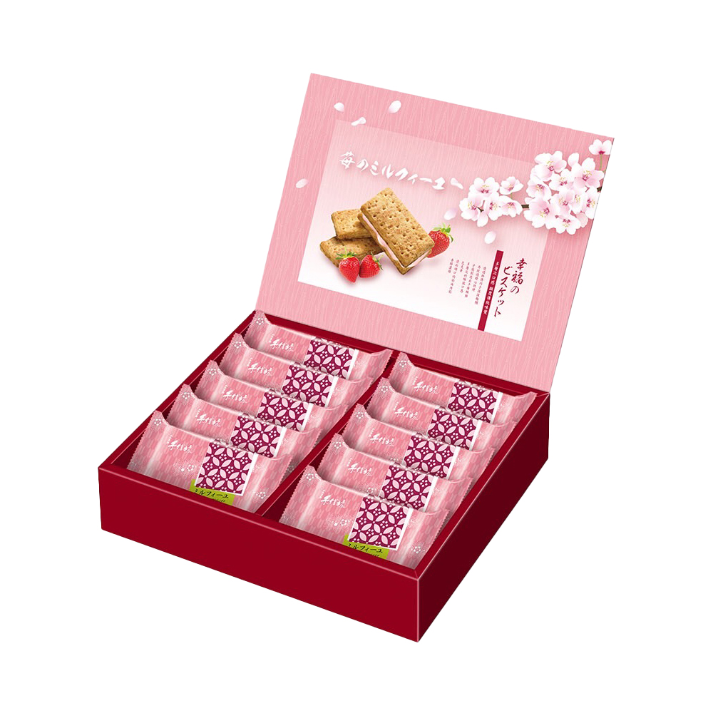 【手信坊】幸福餅乾-千層夾心派-草莓內餡(10入/盒)