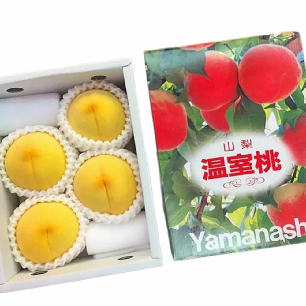 【真食材本舖 RealShop】日本山梨溫室黃金水蜜桃 (約1kg/禮盒包裝)