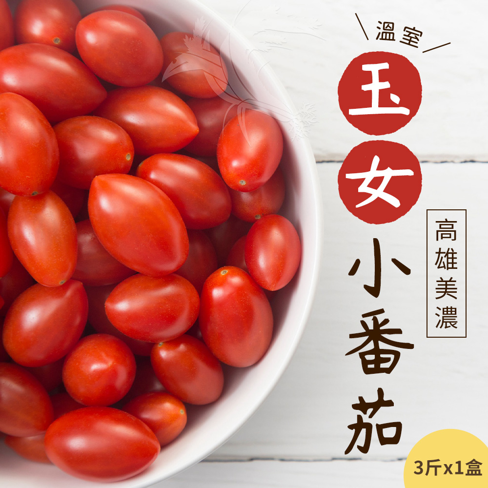 【禾鴻】高雄美濃溫室玉女小番茄3斤x1盒
