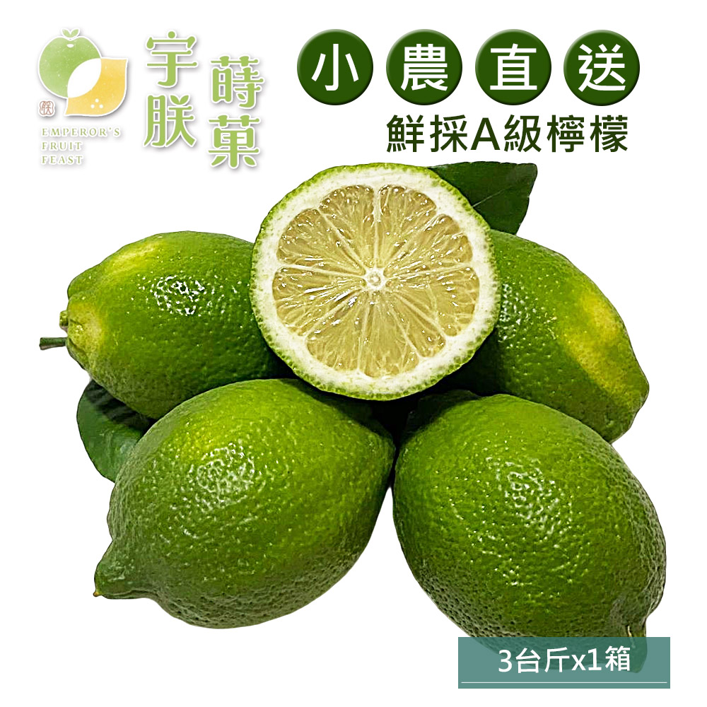 預購【宇朕蒔果】100%台灣農民直配A級有籽檸檬(3台斤/箱)
